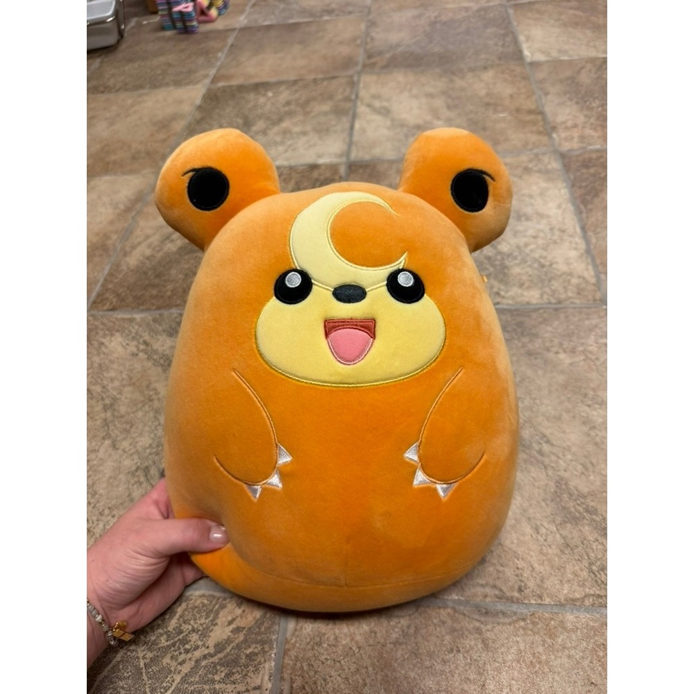 Squishmallows Pokemon Teddiursa 10 Inch Plush Orange Bear Stuffed Animal 2024